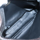 BALLY Quilted Chain Shoulder Bag Leather Black Gold Auth 130164-12