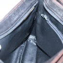 BALLY Quilted Chain Shoulder Bag Leather Black Gold Auth 130164-20