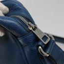 GUCCI Shoulder Bag Leather Blue Silver 337084 Auth 130167-9