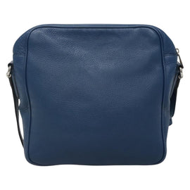 GUCCI Shoulder Bag Leather Blue Silver 337084 Auth 130167 - 0