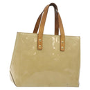LOUIS VUITTON Monogram Vernis Reade PM Hand Bag Beige M91334 LV Auth 130169-1