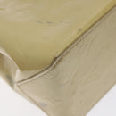 LOUIS VUITTON Monogram Vernis Reade PM Hand Bag Beige M91334 LV Auth 130169-17