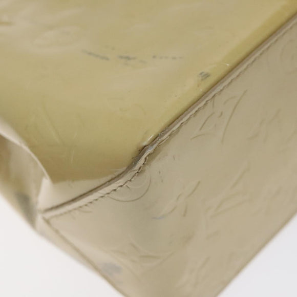 LOUIS VUITTON Monogram Vernis Reade PM Hand Bag Beige M91334 LV Auth 130169