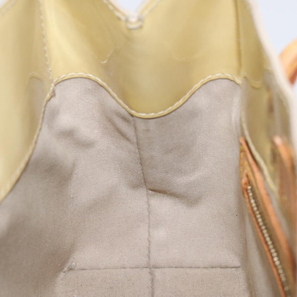 LOUIS VUITTON Monogram Vernis Reade PM Hand Bag Beige M91334 LV Auth 130169