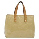 LOUIS VUITTON Monogram Vernis Reade PM Hand Bag Beige M91334 LV Auth 130169-13