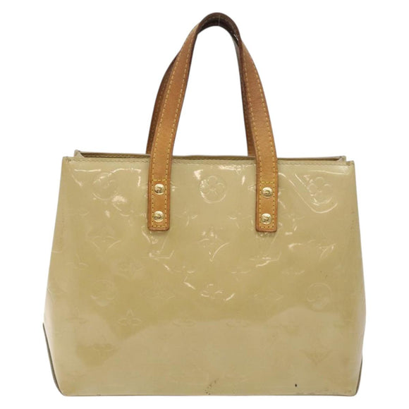 LOUIS VUITTON Monogram Vernis Reade PM Hand Bag Beige M91334 LV Auth 130169