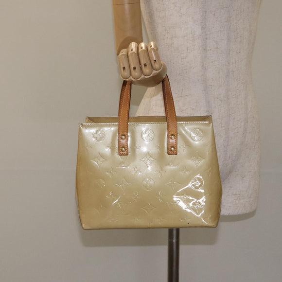 LOUIS VUITTON Monogram Vernis Reade PM Hand Bag Beige M91334 LV Auth 130169