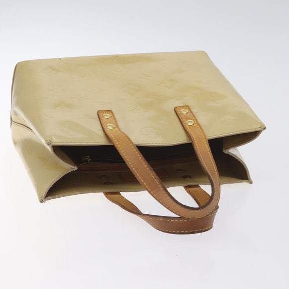LOUIS VUITTON Monogram Vernis Reade PM Hand Bag Beige M91334 LV Auth 130169