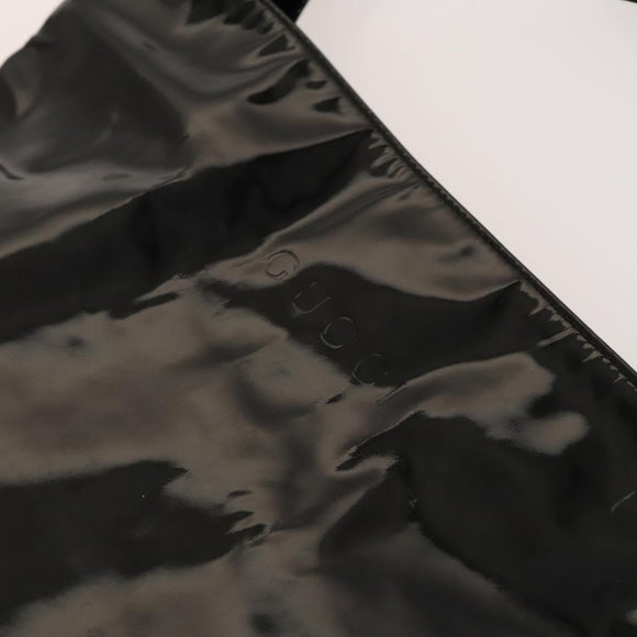 GUCCI Shoulder Bag Patent leather Black 002 1817 0402 Auth 130176