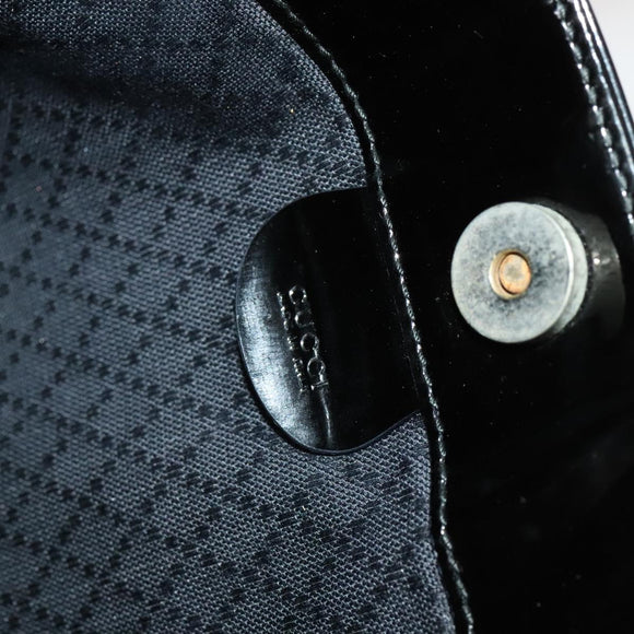 GUCCI Shoulder Bag Patent leather Black 002 1817 0402 Auth 130176
