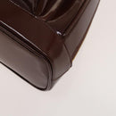 GUCCI Bamboo Body Bag Patent Leather Brown Gold 003 3444 0127 Auth 130177-9