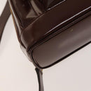 GUCCI Bamboo Body Bag Patent Leather Brown Gold 003 3444 0127 Auth 130177-14