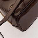 GUCCI Bamboo Body Bag Patent Leather Brown Gold 003 3444 0127 Auth 130177-16