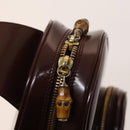 GUCCI Bamboo Body Bag Patent Leather Brown Gold 003 3444 0127 Auth 130177-17