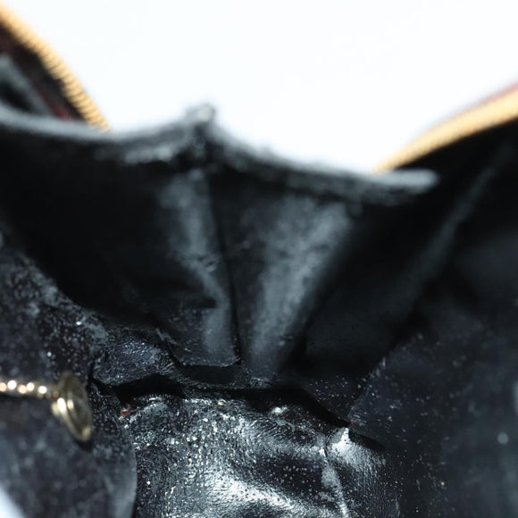 GUCCI Bamboo Body Bag Patent Leather Brown Gold 003 3444 0127 Auth 130177