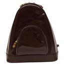 GUCCI Bamboo Body Bag Patent Leather Brown Gold 003 3444 0127 Auth 130177-13