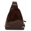 GUCCI Bamboo Body Bag Patent Leather Brown Gold 003 3444 0127 Auth 130177-2