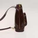 GUCCI Bamboo Body Bag Patent Leather Brown Gold 003 3444 0127 Auth 130177-4