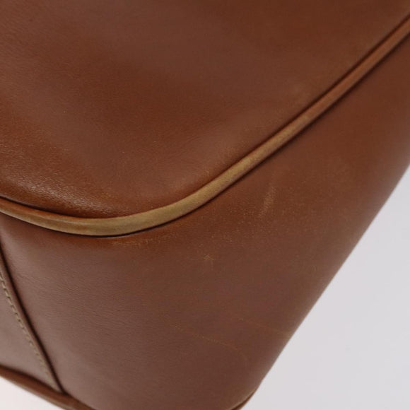 GUCCI Bamboo Shoulder Bag Leather Brown Gold 001 1448 1638 Auth 130180