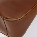 GUCCI Bamboo Shoulder Bag Leather Brown Gold 001 1448 1638 Auth 130180-15