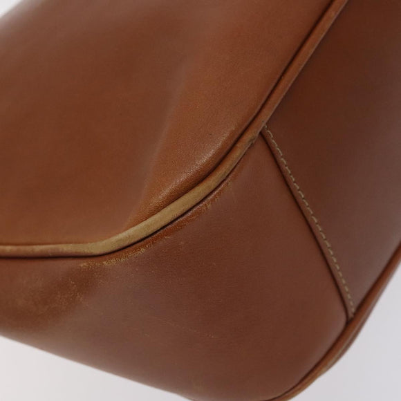 GUCCI Bamboo Shoulder Bag Leather Brown Gold 001 1448 1638 Auth 130180