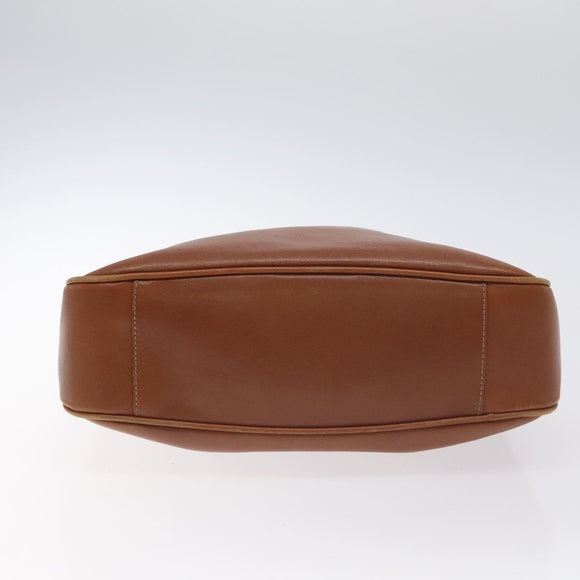 GUCCI Bamboo Shoulder Bag Leather Brown Gold 001 1448 1638 Auth 130180