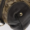 GUCCI GG Crystal Hand Bag Coated Canvas Brown Gold 223962 Auth 130181-16