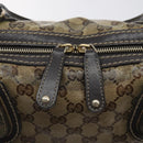 GUCCI GG Crystal Hand Bag Coated Canvas Brown Gold 223962 Auth 130181-10