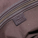 GUCCI GG Crystal Hand Bag Coated Canvas Brown Gold 223962 Auth 130181-17