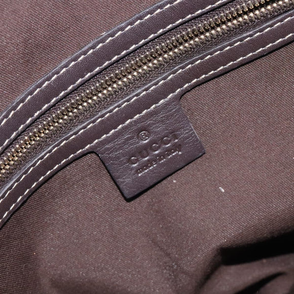 GUCCI GG Crystal Hand Bag Coated Canvas Brown Gold 223962 Auth 130181
