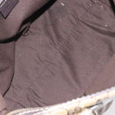 GUCCI GG Crystal Hand Bag Coated Canvas Brown Gold 223962 Auth 130181-11