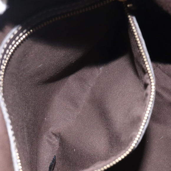 GUCCI GG Crystal Hand Bag Coated Canvas Brown Gold 223962 Auth 130181