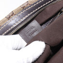 GUCCI GG Crystal Hand Bag Coated Canvas Brown Gold 223962 Auth 130181-12