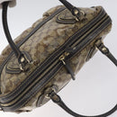 GUCCI GG Crystal Hand Bag Coated Canvas Brown Gold 223962 Auth 130181-6