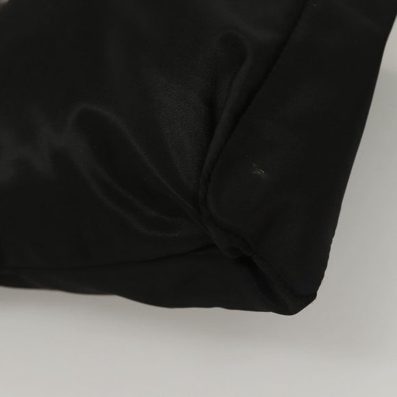 PRADA Shoulder Bag Nylon Black Silver Auth 130183