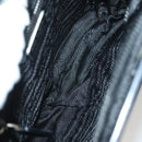 PRADA Shoulder Bag Nylon Black Silver Auth 130183-10