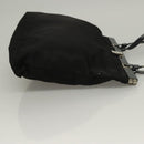 PRADA Shoulder Bag Nylon Black Silver Auth 130183-3