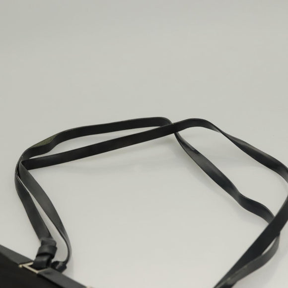 PRADA Shoulder Bag Nylon Black Silver Auth 130183