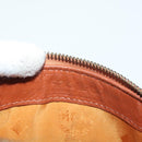 MCM Vicetos Logogram Mini Boston Bag PVC Leather 2way Brown Gold Auth 130190-16