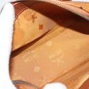 MCM Vicetos Logogram Mini Boston Bag PVC Leather 2way Brown Gold Auth 130190-17