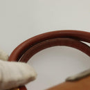 MCM Vicetos Logogram Mini Boston Bag PVC Leather 2way Brown Gold Auth 130190-8