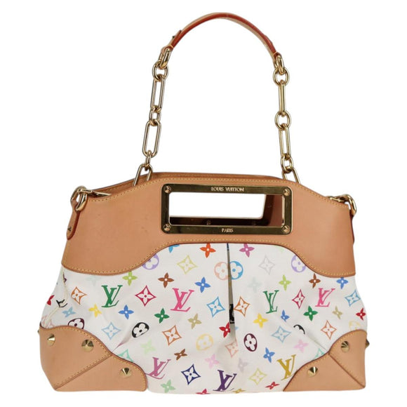 LOUIS VUITTON Multicolor Judy MM Hand Bag 2Way White M40255 Auth 130193SAV