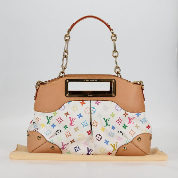 LOUIS VUITTON Multicolor Judy MM Hand Bag 2Way White M40255 Auth 130193SAV