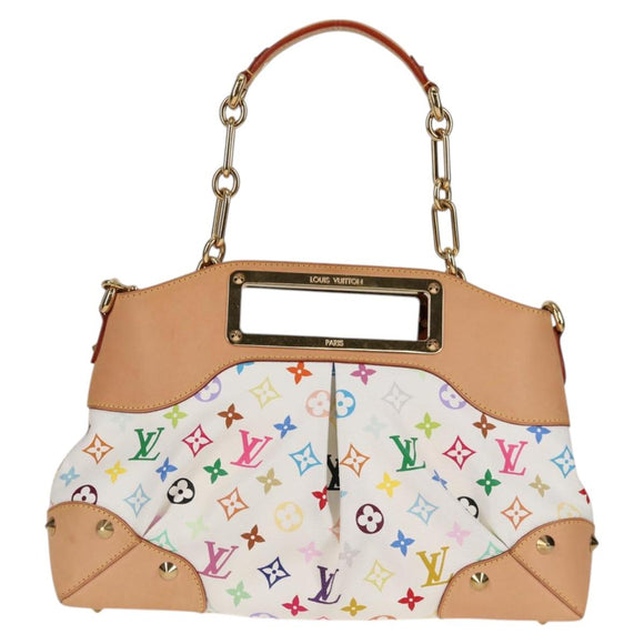 LOUIS VUITTON Multicolor Judy MM Hand Bag 2Way White M40255 Auth 130193SAV