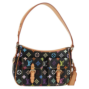 LOUIS VUITTON Monogram Multicolor Lodge PM Hand Bag Black M40054 LV Auth 130195V
