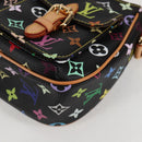 LOUIS VUITTON Monogram Multicolor Lodge PM Hand Bag Black M40054 LV Auth 130195V-15