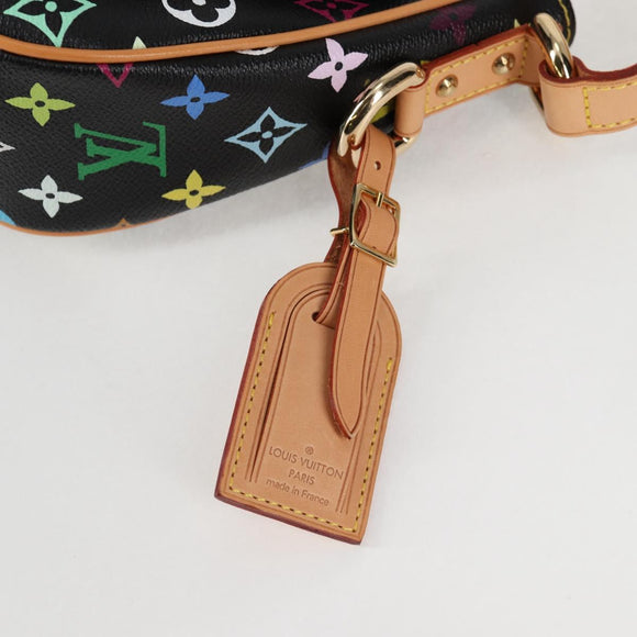 LOUIS VUITTON Monogram Multicolor Lodge PM Hand Bag Black M40054 LV Auth 130195V