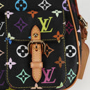 LOUIS VUITTON Monogram Multicolor Lodge PM Hand Bag Black M40054 LV Auth 130195V-19