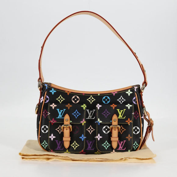 LOUIS VUITTON Monogram Multicolor Lodge PM Hand Bag Black M40054 LV Auth 130195V