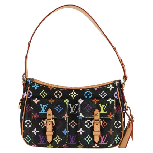 LOUIS VUITTON Monogram Multicolor Lodge PM Hand Bag Black M40054 LV Auth 130195SV